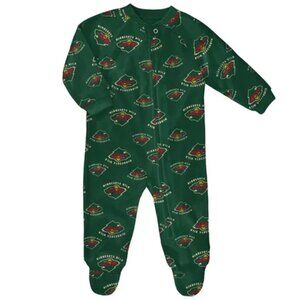 NEW NHL Minnesota Wild Baby Boys' Blanket Sleeper - 3-6M